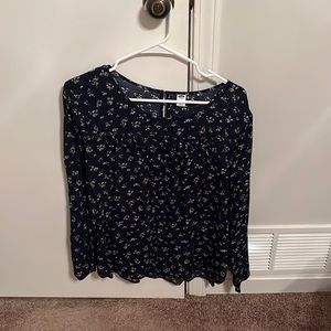 Old Navy blouse (XL, Navy with flowers)